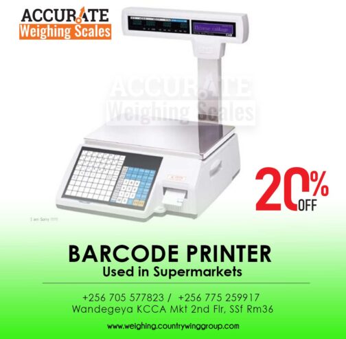 Barcode printing scale with printing speed >50mm/s