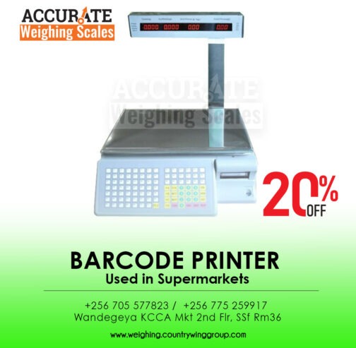 Barcode printing scale with 1/3000 display resolution