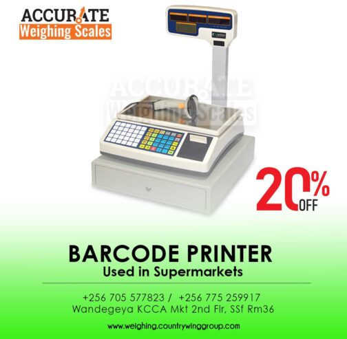 Supermarket printer scale with editable barcode formats