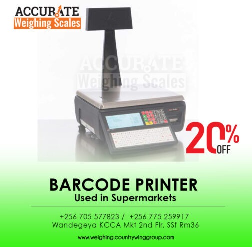 Barcode printer table top scale with automatic printing