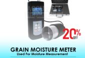 Grain moisture meter with temperature and humidity