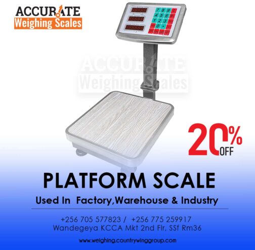 Calibration certificate light duty Platform weighing scale