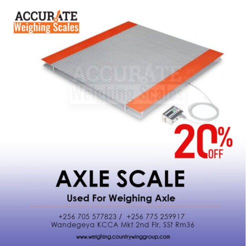 axle car scales with double in and out ramps for stability