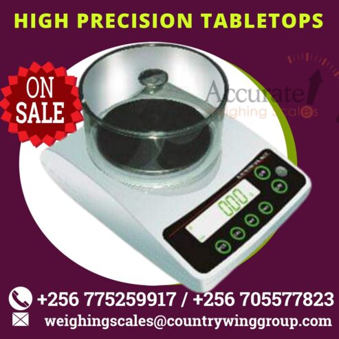 digital precision balance with initial and final readings