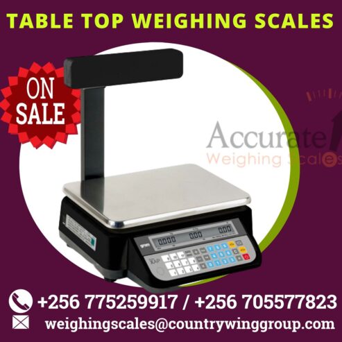 Accurate barcode printer table top scale with cash out