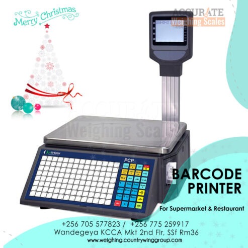 portable barcode printing scale used in mini supermarket