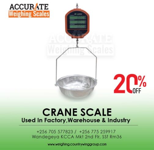 Crane weighing scale with kilogram (kg) and pounds (lb) unit