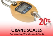 Heavy duty crane weighing scales with stainless steel hook