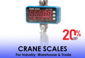 Crane weighing scales with remote control range of >15m