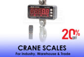 Crane weighing scale with kilogram (kg) and pounds (lb)