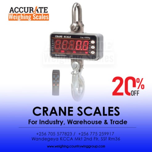 Crane weighing scale with kilogram (kg) and pounds (lb)