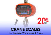 Bright LED display crane weighing scale at a supplier shop