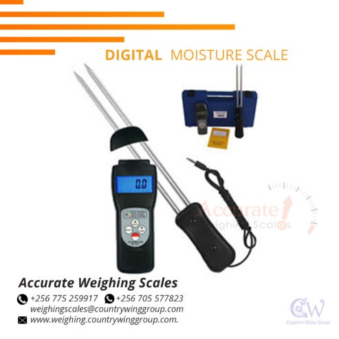 Digital grain moisture meters with double measuring probe