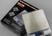 gold, diamonds and silver compact digital scales, milligram