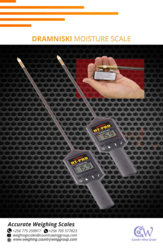 Digital grain moisture meter with external power supply