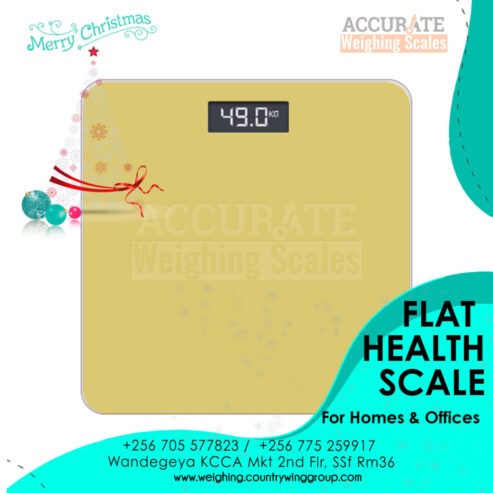 Personal weight scales with a tempered glass platform