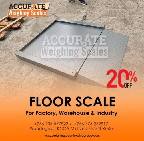 Digital floor weighing scale with stainless steel bas