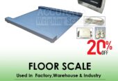 Platform weighing scale with rechargeable batteries in store