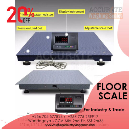 1 ton Digital Electronic floor weighing scales in Uganda