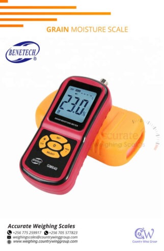 Grain moisture meter with temperature unit switch button