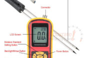 Digital grain moisture meters with double measuring probe