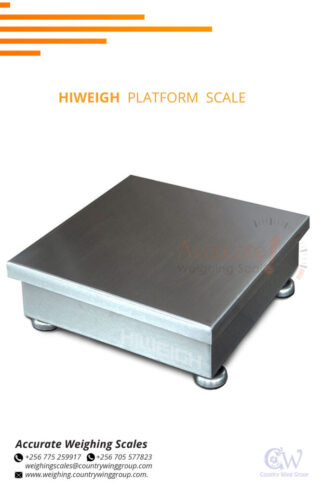 Platform scales of various options of standards sizes