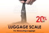 Portable luggage weighing scales of up to 50kg capacity