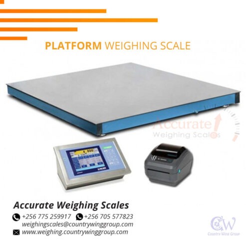 Platform scales of various options of standards sizes