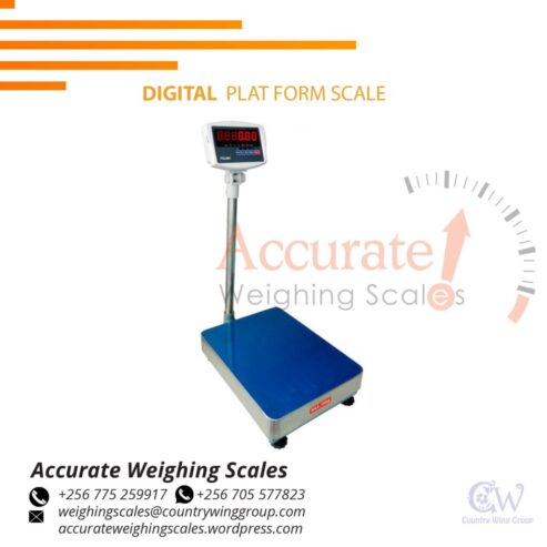 Flexible light duty platform weighing scale with displays