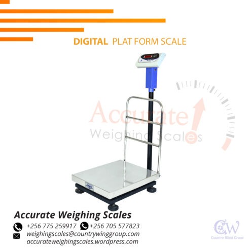 Stable light duty platform weighing scales with a ramp