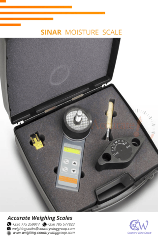 Digital grain moisture meter with temperature range