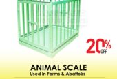 Livestock scales with two aluminum castors for input