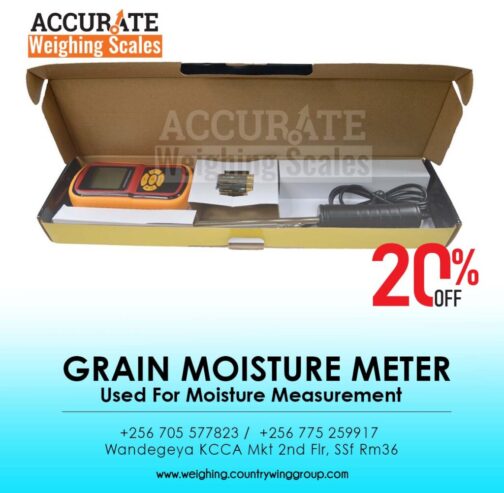 Grain moisture meter equipment with low battery indicator