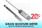 Grain moisture meter equipment with low battery indicator