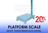 Platform weighing scale with LCD displays at suppliers