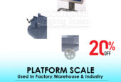 Commercial light duty platform scale with raised indicator