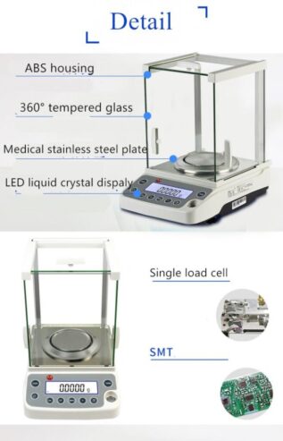 0.001g analytical balance accurate weighing calibration