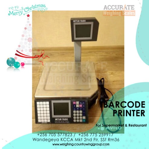 Supermarket barcode printer scale with optional USB