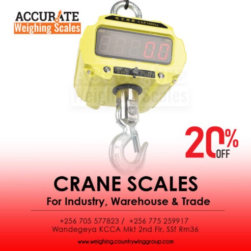 Rugged structure crane weighing scales with 3*AA batteries