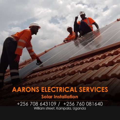 Leading solar agent in Kampala Uganda Aarons Electrical