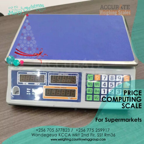 price computing scale with rechargeable 6V battery from sole