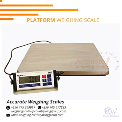 Electronic platform weighing scales with power adapter