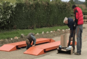 portable weighbridge with LED backlight to display weighing