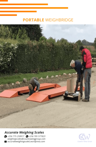 portable weighbridge with LED backlight to display weighing