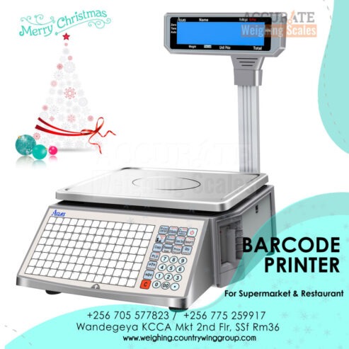 portable barcode printing scale used in mini supermarket