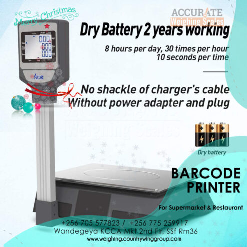 Supermarket barcode printer scale with optional USB