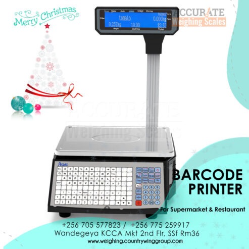 Accurate barcode printer table top scale with cash out