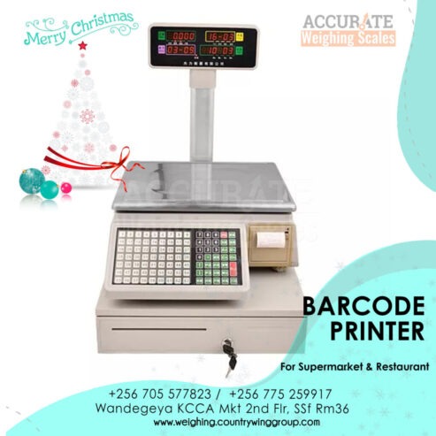 Accurate barcode printer table top scale with cash out