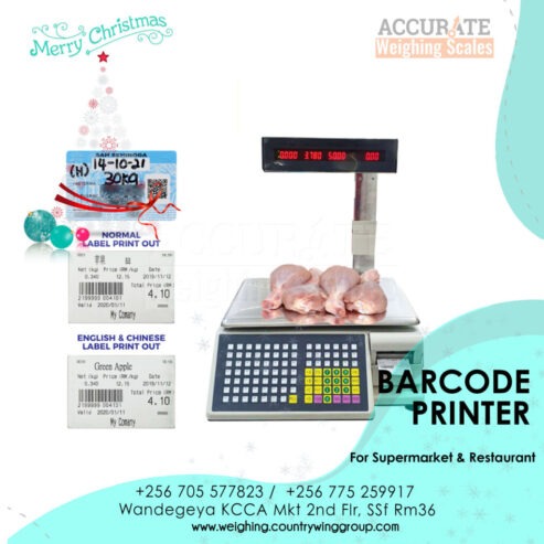 barcode printing scale with 1/3000 display resolution