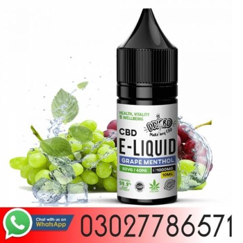 CBD E-Liquid Grape Menthol In Pakistan – 03027786571